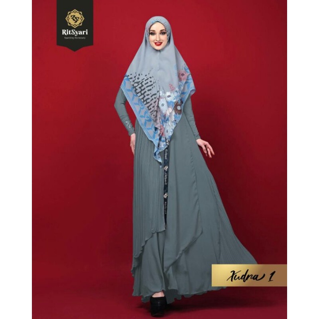 [RITZ SYARI] GAMIS SYARI TERLARIS / DRESS SET PRINTING " XUDRA SERIES " BY RITZ SYARI