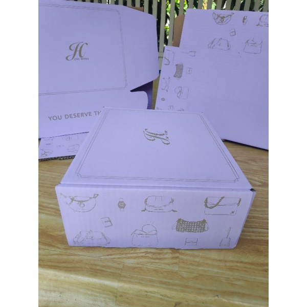 Dus Pink Purple Jims Honey Kotak Lilac Kardus Kado Box Exclusive Hampers Hantaran