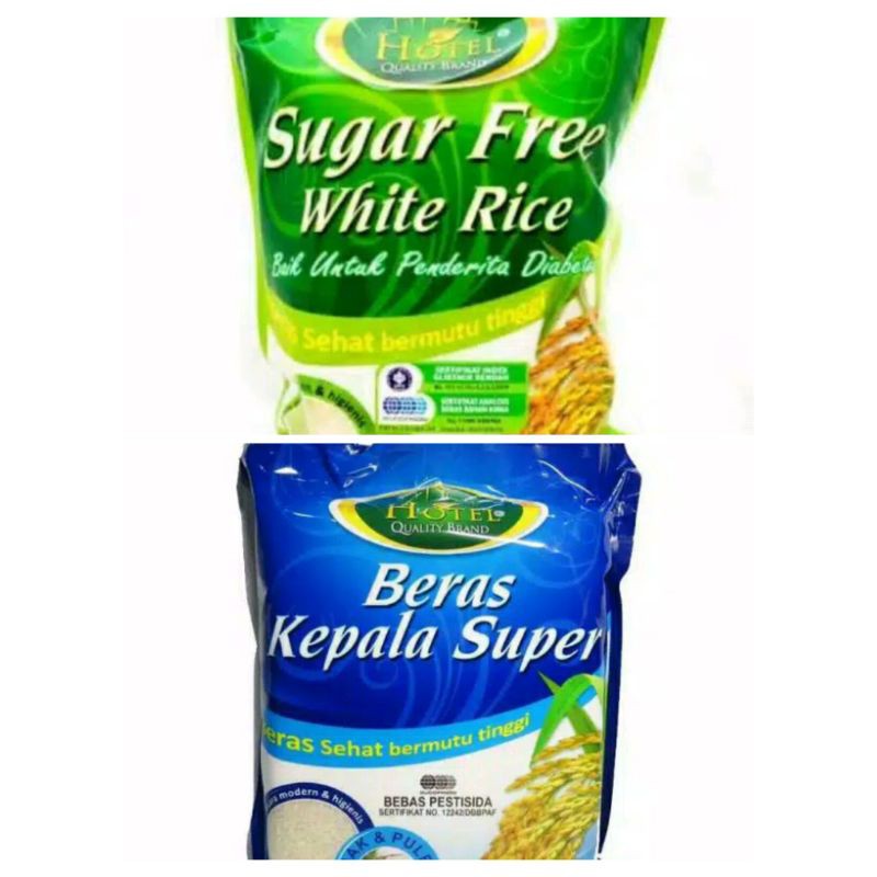 

Beras Sugar Free Hotel 2 kg Plus Beras Slyp Hotel 5 kg