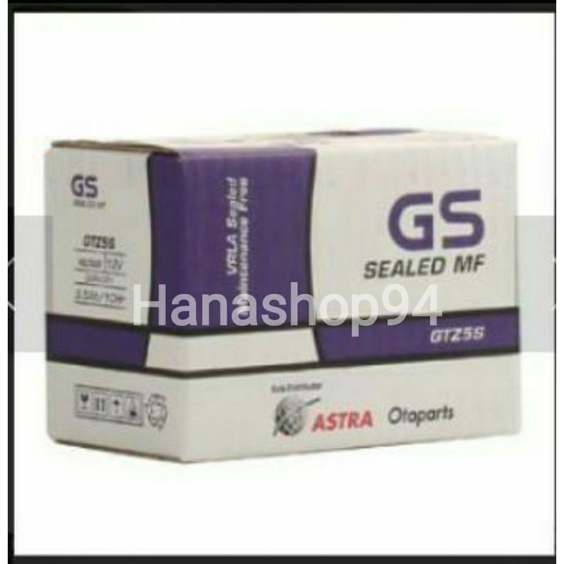 Aki GS Honda Revo / Blade - Accu MF GTZ5S - GS Astra
