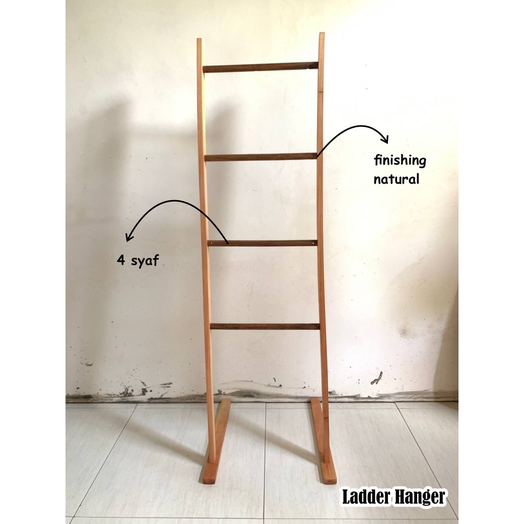 Ladder Hanger Kayu Aesthetic