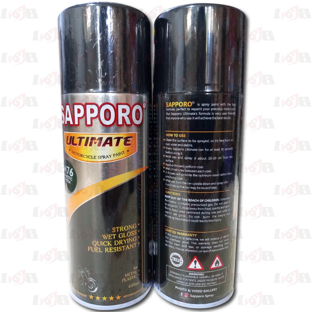 SAPPORO ULTIMATE Majestic Green M76 Cat Semprot Aerosol Paint Metallic