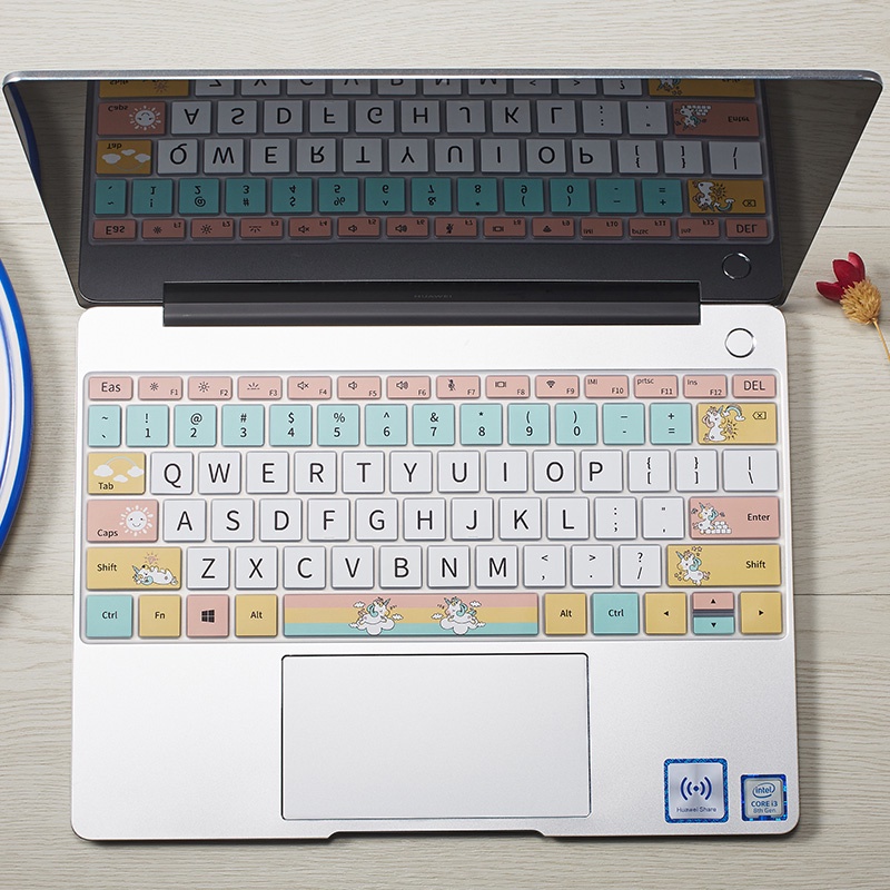 Film Pelindung Keyboard Bahan Silikon Motif Kartun Anti Debu Tahan Air Untuk Huawei 13S / 14S MateBook X Pro 2022