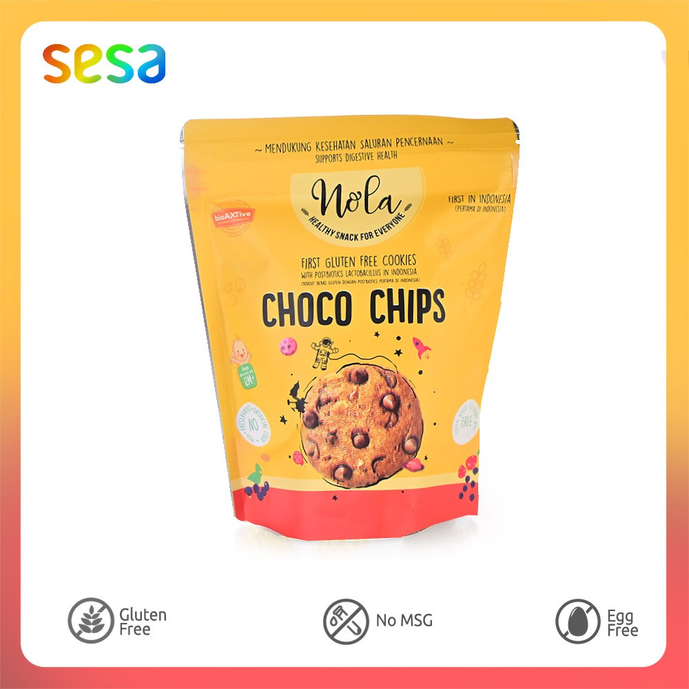 

NOLA Cookies Choco Chips 75gr - Gluten FREE