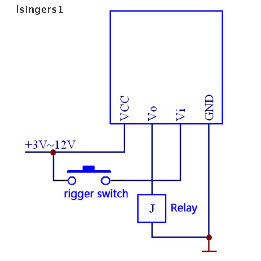 (lsingers1) At41 Modul Sirkuit delay switch timer 1s-40h 1500mA Untuk delay switch timer