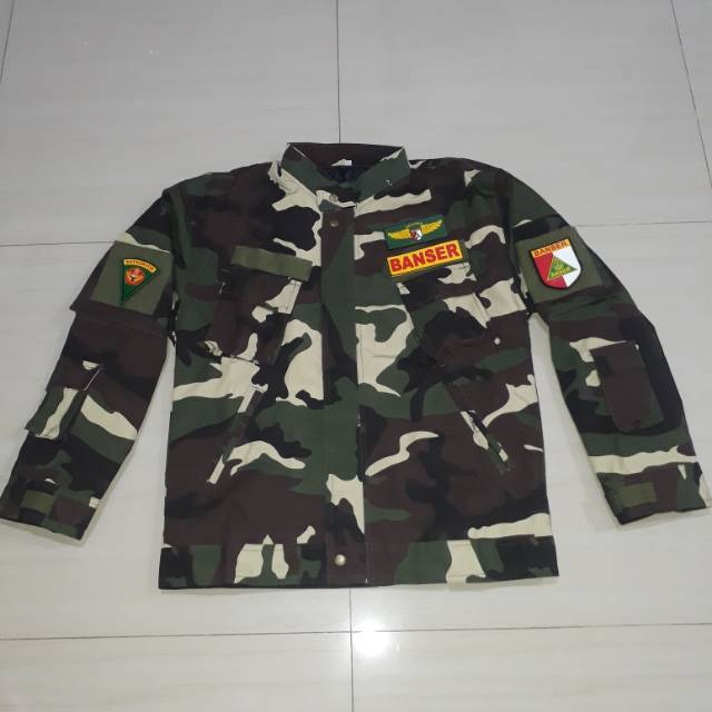 (TK.RTT)JAKET JANGKIS BANSER DORENG NATO MODEL PEREKAT BONUS NAMA