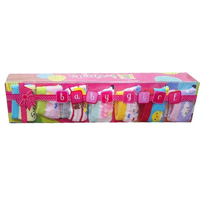 Promo !! VINATA Kaos Kaki Bayi Vinata Box isi 7 pasang- kaos kaki bayi baru lahir -Baby Gift Box