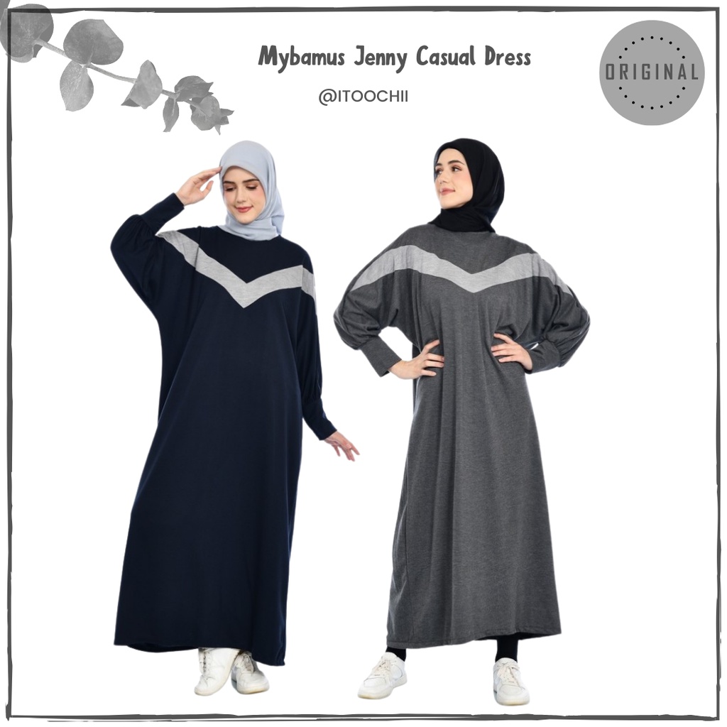 Mybamus Jenny Casual Dress Gamis Wanita Remaja Sporty