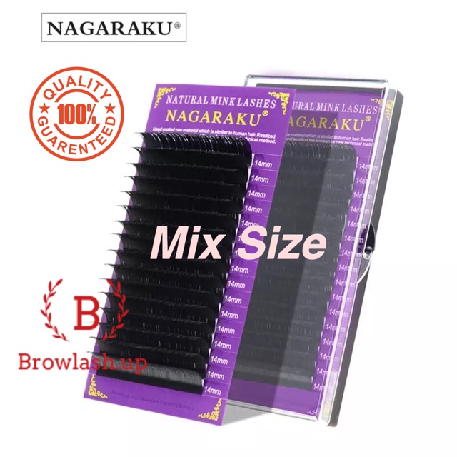 NAGARAKU eyelash Mix Size mink lashes C D 0.10 0.15 0.20