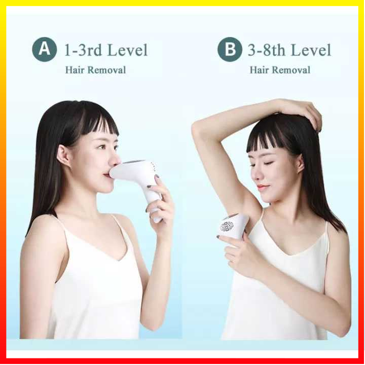 Laser Epilator Permanent Hair Removal Layar LCD 900000 Kedipan Flash Tingkat Energi Dapat Disesuaikan Lescolton IPL - 7CHX7QWH