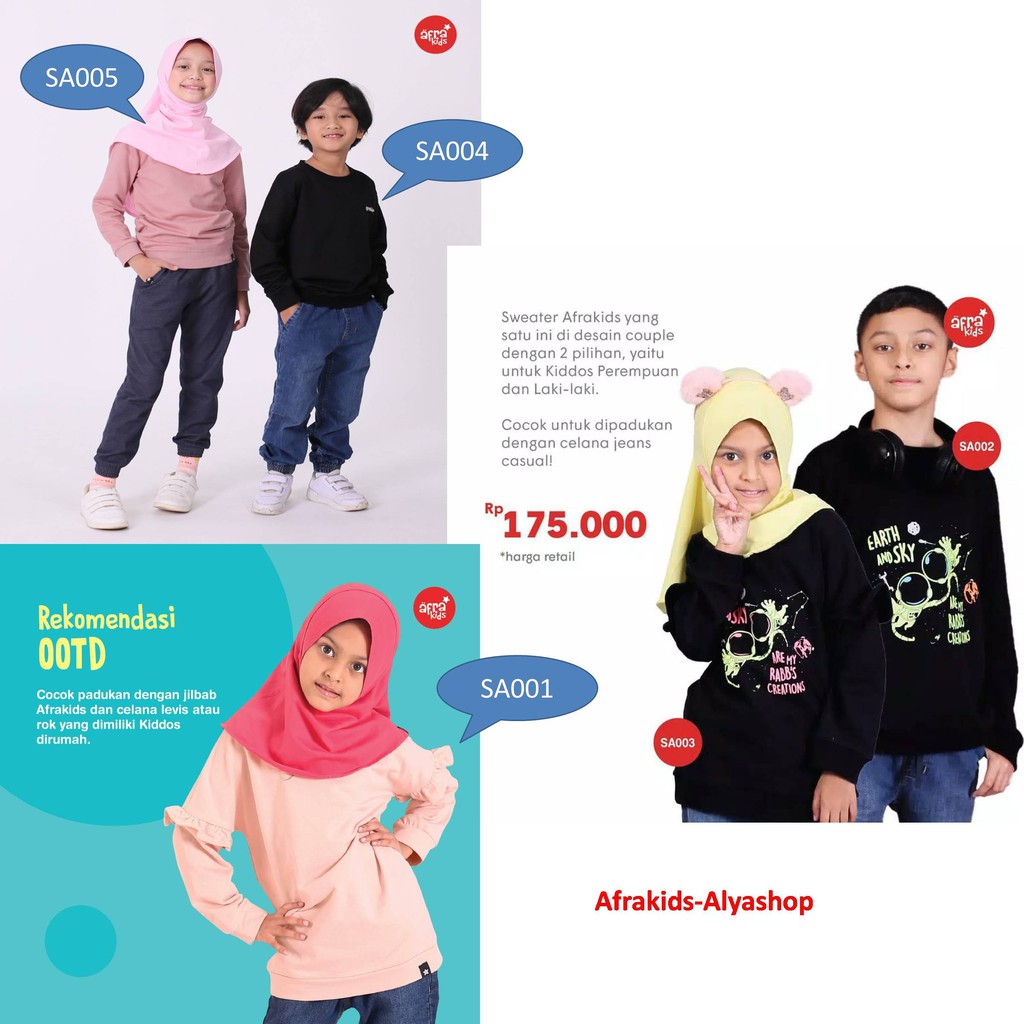 SWEATER AFRAKIDS SA001, SA002, SA003, SA004, SA005