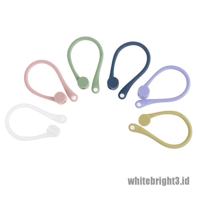 &lt; White3 &gt; 1 Pasang Strap Holder Earphone Wireless Bluetooth Anti Hilang Untuk Airpods