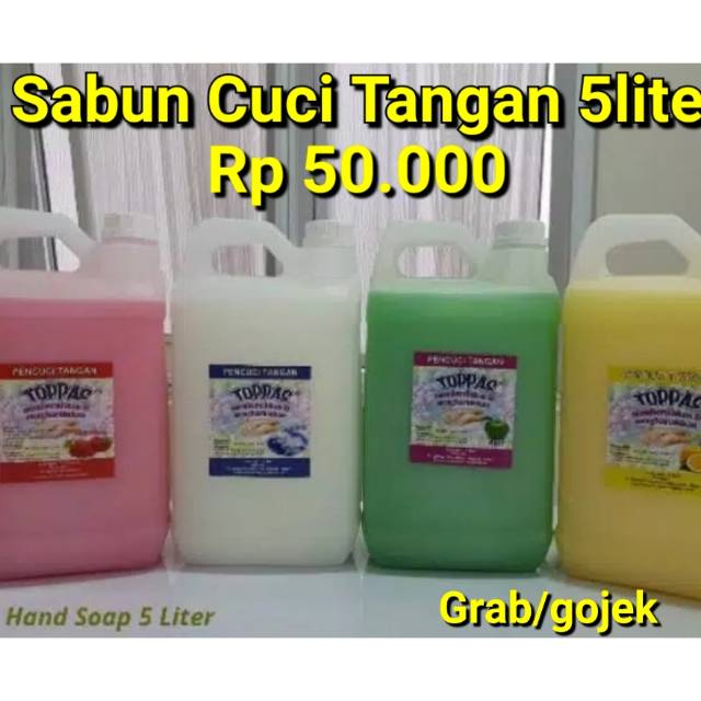 Sabun Cuci Tangan literan toppas 5liter