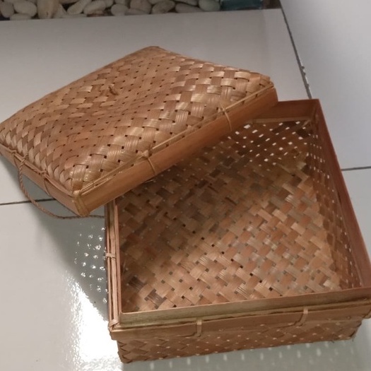 Keranjang Anyaman Bambu Kotak|Sokase|Kotak Hampers|Kotak Seserahan
