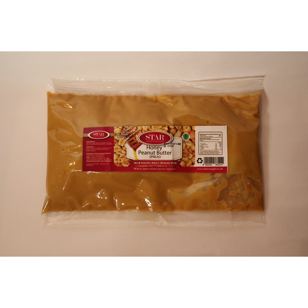 

STAR SELAI KACANG HONEY PEANUT BUTTER 500 GRAM REFILL