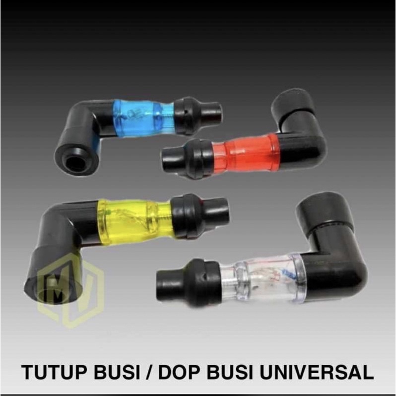 Tutup Busi Nyala Cangklong Dop Busi Transparan + Lampu Universal Motor Cop Busi