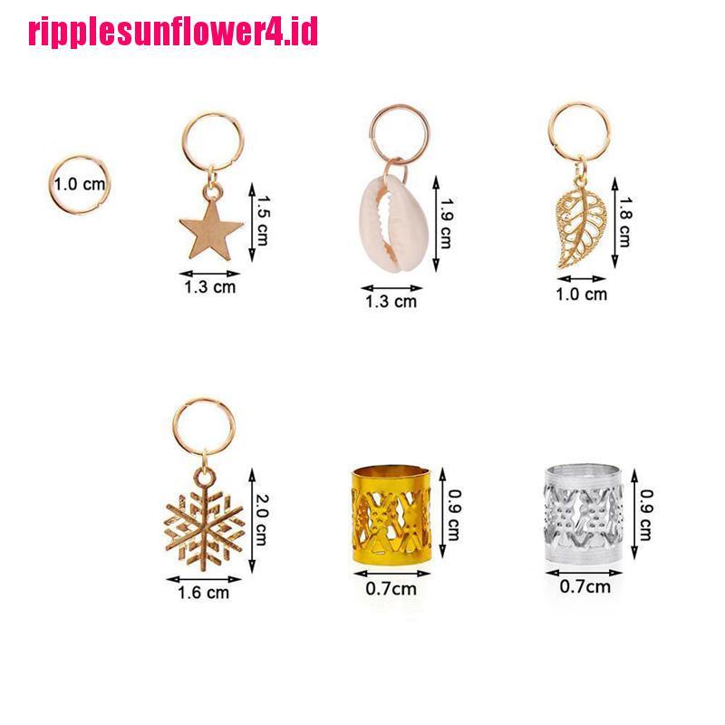 80pcs Cincin Klip Cuff Bahan Metal Untuk Rambut Gimbal