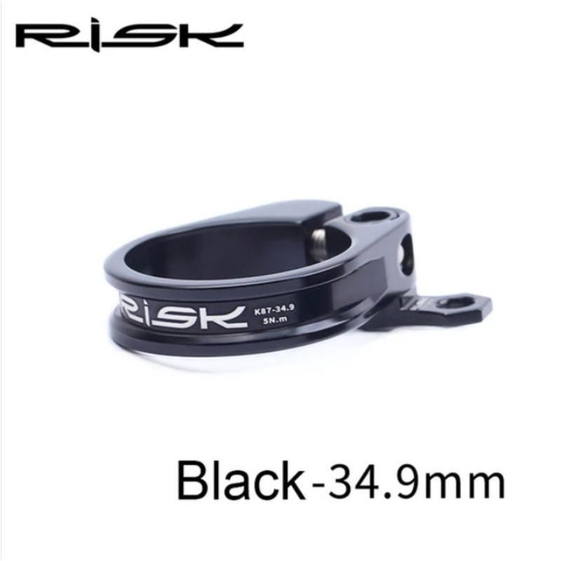 Risk Seatpost Seatclamp clamp 34.9 mm + Guide Cable Dropper Klem Tiang Sadel Sepeda