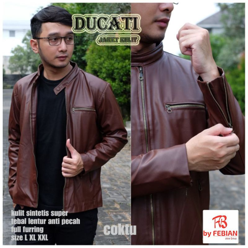 JAKET KULIT DUCATI ORI FEBIAN