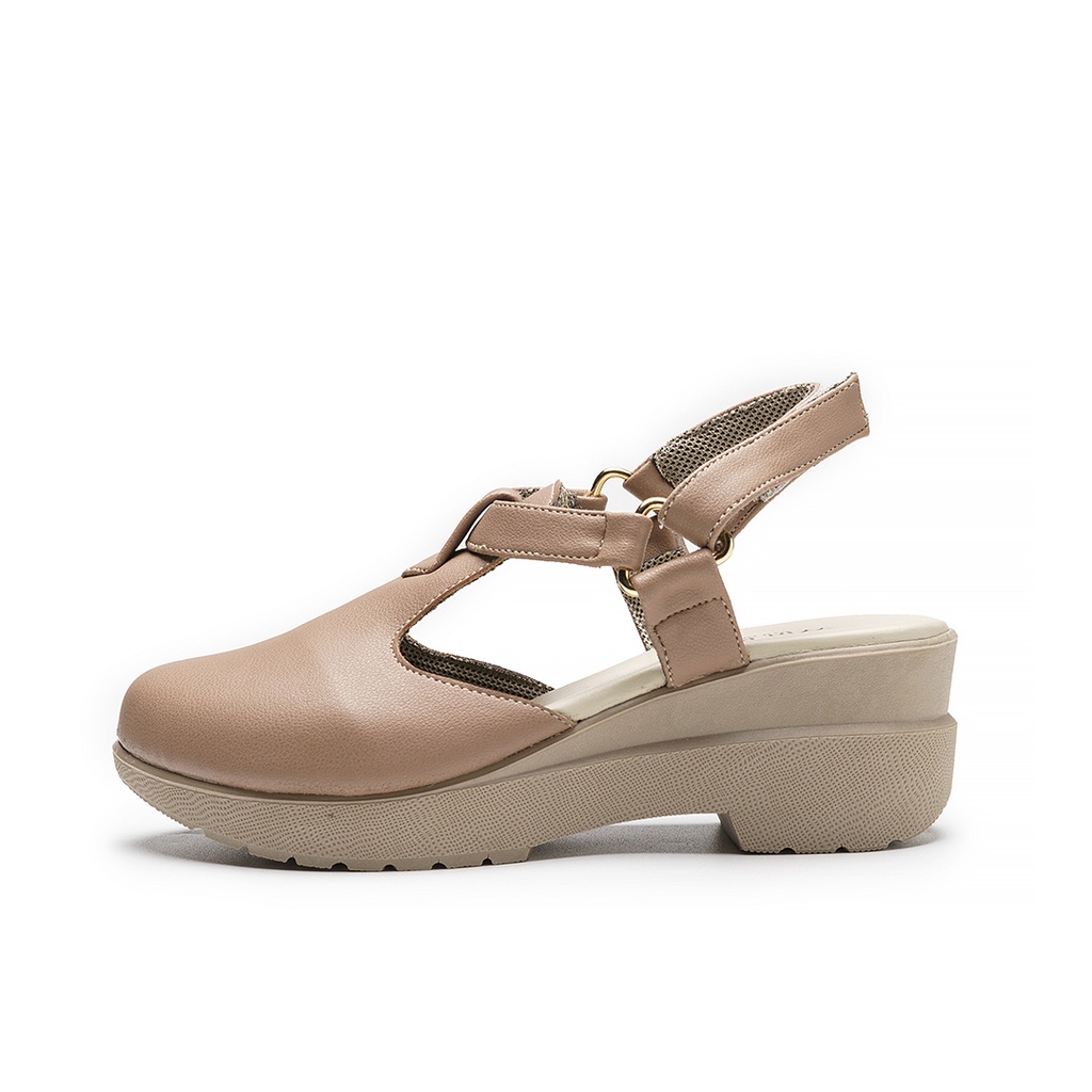 Sepatu Wedges Wanita Kasual Sandal Tali Winback Lena