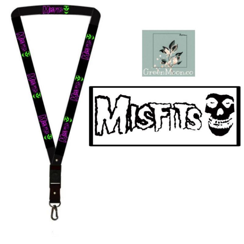 

lanyard MISFITS gantungan kunci band Rock tali lanyard gantungan leher id card name tag kartu nama / pods