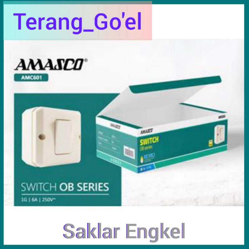 AMASCO OB SAKLAR ENGKEL  PERSEGI 1G AMC601 / SAKLAR ENGKEL TEMPEL AMASCO (OUTBOW)