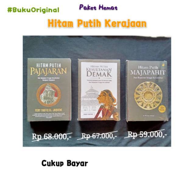 Paket Hemat buku Original Hitam putih pajajaran hitam putih kesultanan demak hitam putih majapahit