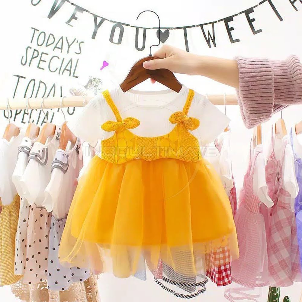 1Pcs Baju Pesta Rok Tutu Pakaian Balita 6 Bulan - 5 Tahun DRI-105 Dress Pesta Anak Perempuan Import Baju Gaun Anak Perempuan Dress Import Baju Pesta Rok Tutu Pakaian Balita Perempuan