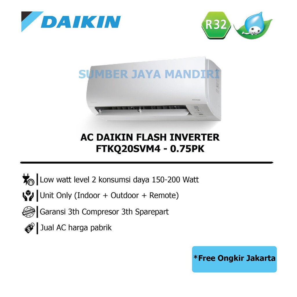 Ac Daikin Flash Inverter 3 4 Pk Ftkq 20 Svm4 Indonesia