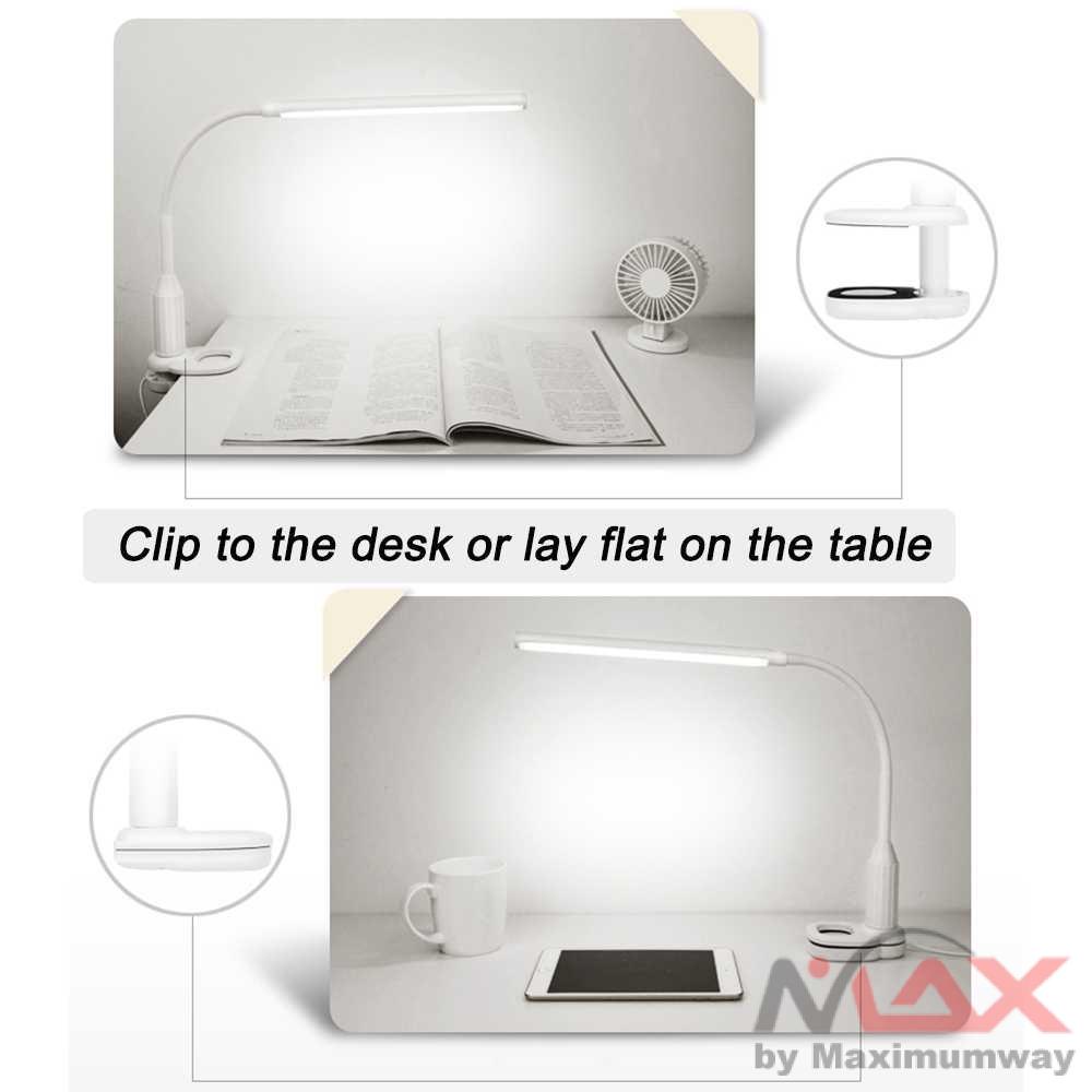 Lampu Meja belajar meja kerja LED Eye Protection Desk Lamp Clip 24 LED 5W - L1515W Warna Putih