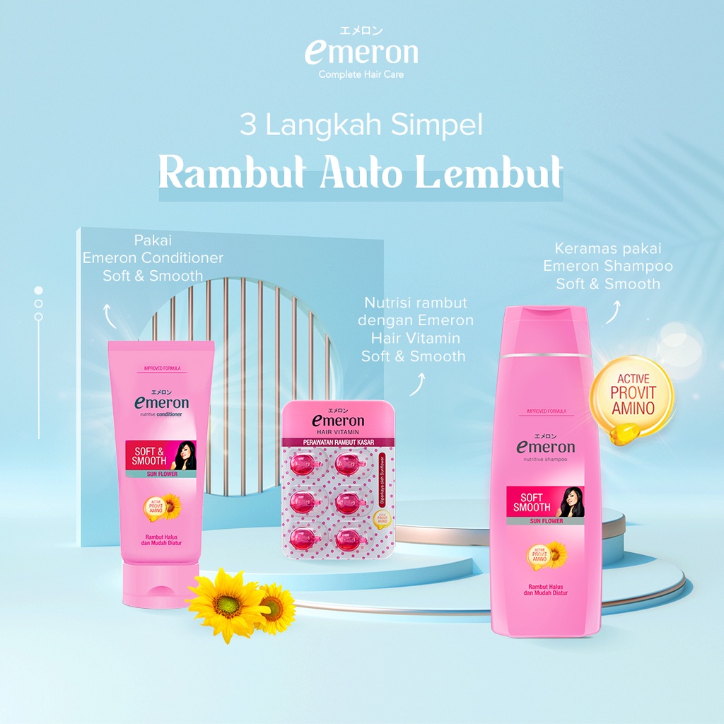 Emeron Conditioner Soft & Smooth 170 ml x2 - Gambar 4