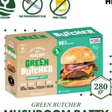 

Green Rebel - Mushroom Patty / Patty Burger Jamur Vegan Frozen