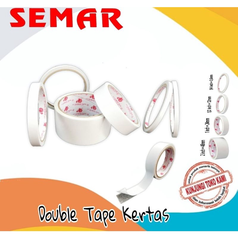 

Isolasi Double Tape Semar 2"/1"/1/4"/1/2