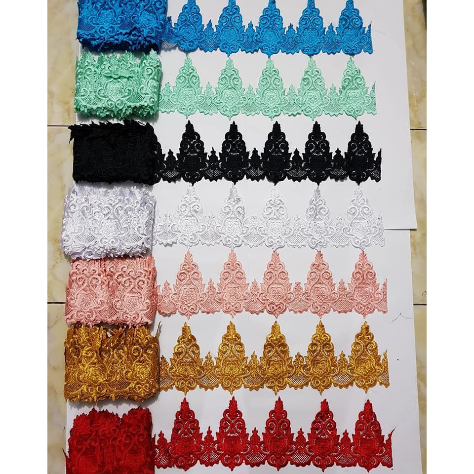 Renda Bordir Roll Pinggiran Kebaya Cemara