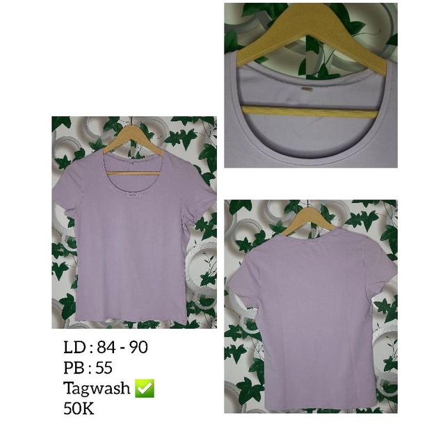 preloved kaos polos lilac