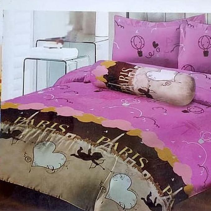 Sprei Lady Rose Size Queen 160 x 200 Motif Love In Paris