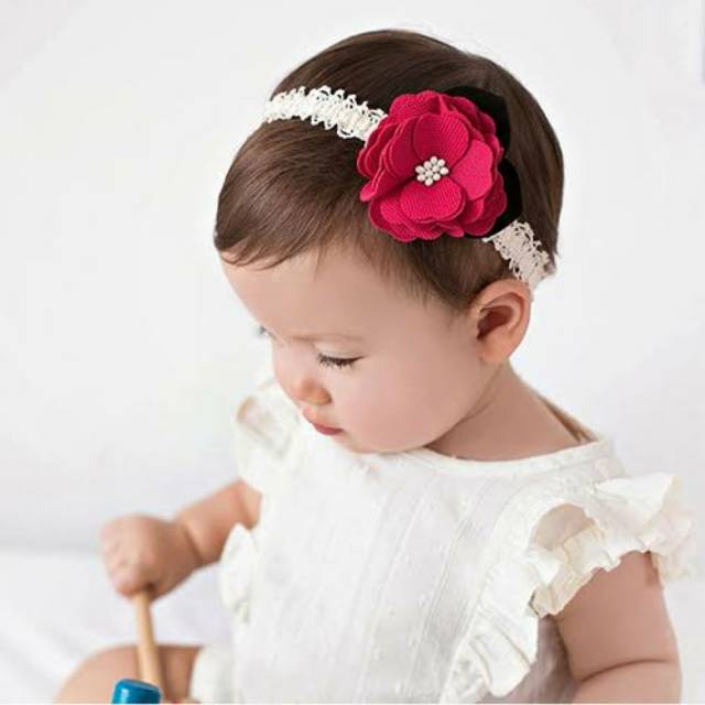 Bandana Bayi Bunga Lucu / Bando bayi Pita Rambut Bayi / Bandana Baby Girl