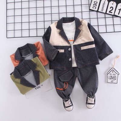 Setelan Import 3in1 Bonjour/ Set Anak Laki-laki/ Setelan Panjang Anak Import