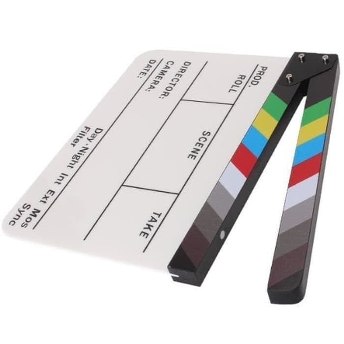 Profesional Clapper Board Colorfull Acrylic White Cutting Film Cut