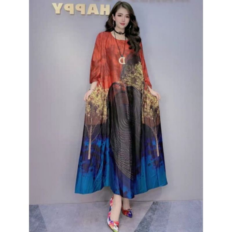 MDLV ~ 81121 AURORA LOOSE DRESS LONG DRESS GAMIS IMPORT FASHION MUSLIM  FASHION IMPORT WANITA