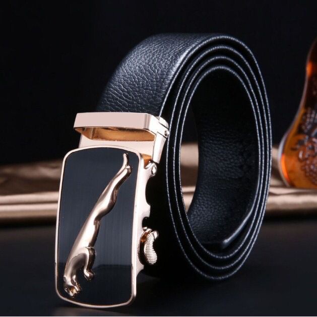 SABUK KULIT PRIA AKSESORIS FASHION PRIA SABUK MEN BELT GESPER PRIA IKAT PINGGANG GOLD