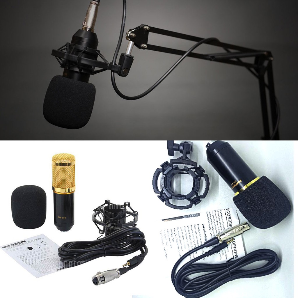 mic podcast bm800 Mikrofon Kondenser vlogger BM 800 recording condenser Taffware taff Studio HP bm1