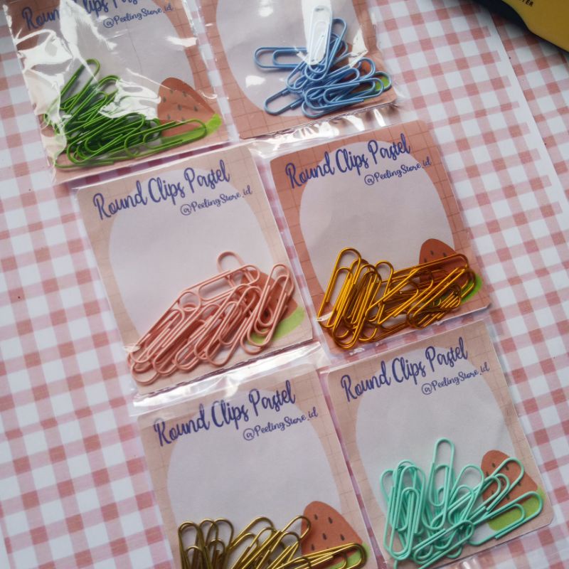 

Round Clips Pastel, Rose Gold, dan Gold