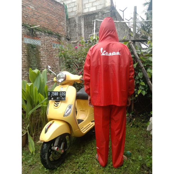 jas hujan stelan Vespa all size bagus dan tebal