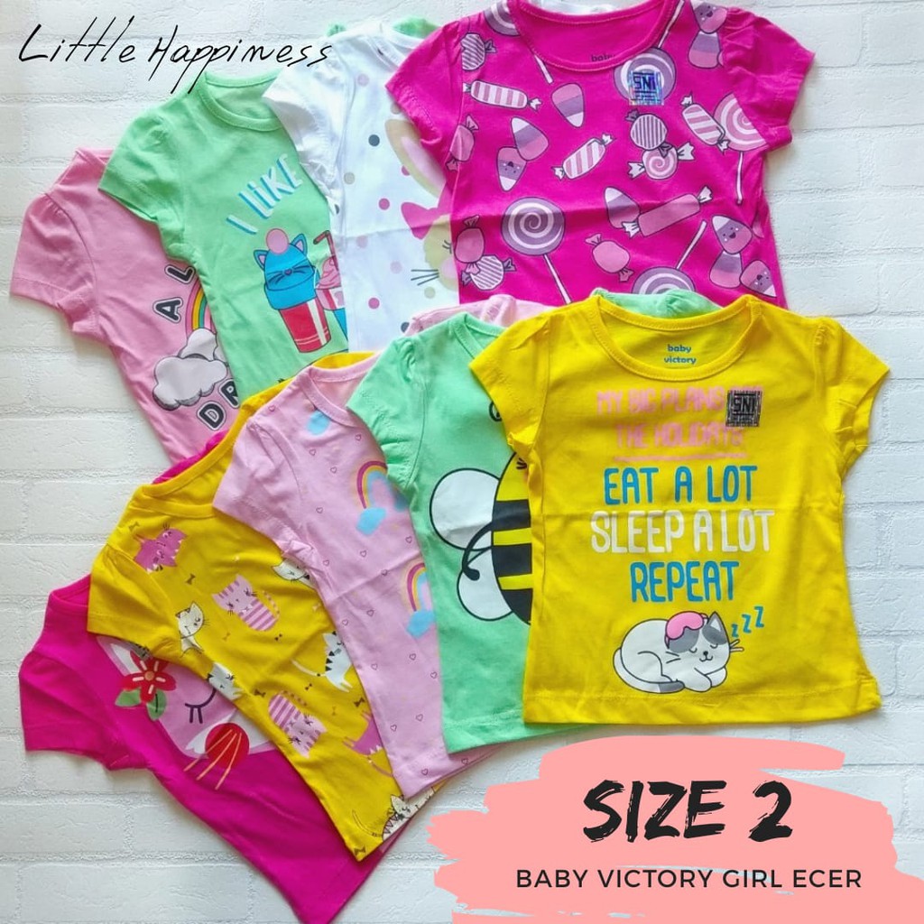  Kaos  Baby  Victory  Girl Size 2 LABEL SNI TERMURAH Kaos  