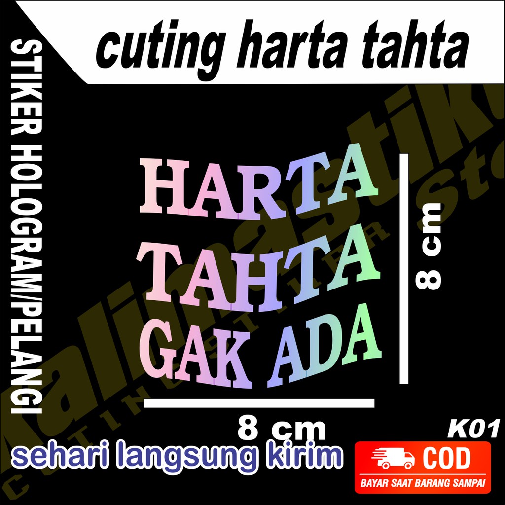 

STIKER CUTING HARTA TAHTA ukuran 8x8 hologram ( stiker kekinian, stiker hologram stiker cuting
