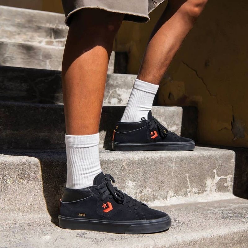 Converse Louie Lopez Pro Mi Gente Mid Black Poppy Original Resmi