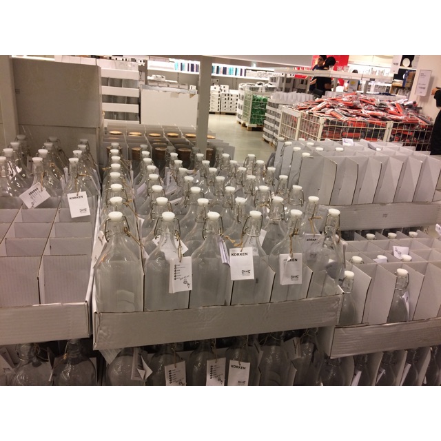 Ikea korken botol kaca dengan penutup