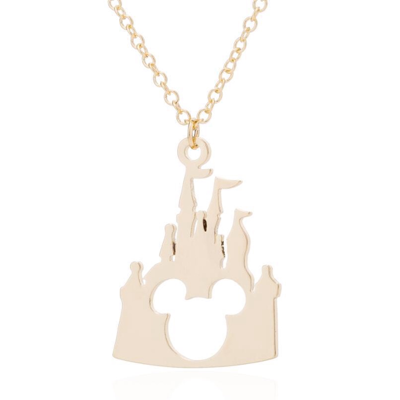 New Necklace Women Cartoon Paradise Castle Mickey Head ins Necklace Women Simple Design