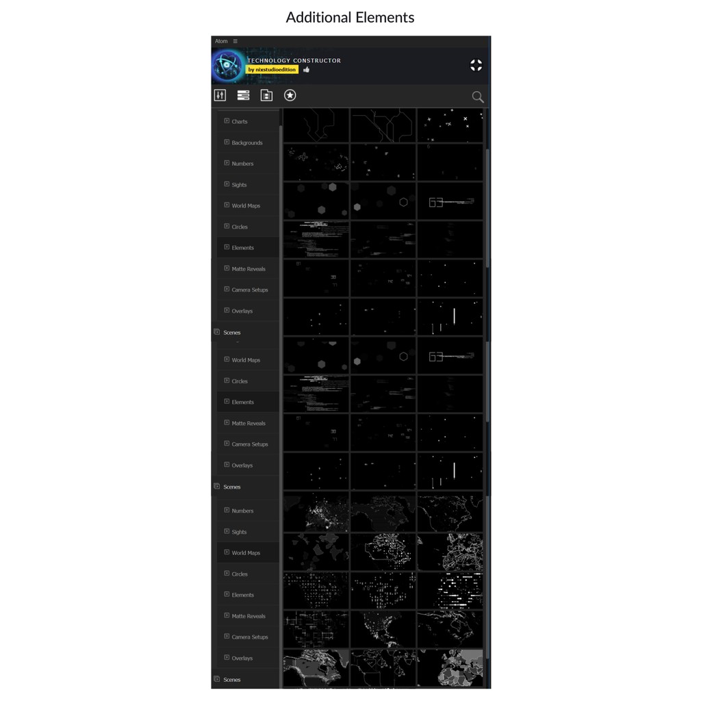 AtomX - Technology Constructor - After Effect (Extension)